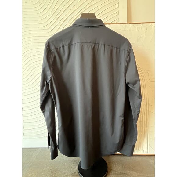 Bonobos Men’s Slim Fit Performance Dress Shirt Black Size M Stretch Long Sleeve - Picture 2 of 4